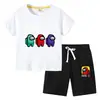 Camiseta Nueva de Verano 2023 para Niños Ropa Infantil de Comercio Exterior ins Algodón Coreano Pantalones Cortos de Manga Corta para Niños Traje de Dos Piezas