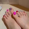 12 Piezas de Parches Puros Hechos a Mano para Uñas de los Pies, Uñas de los Pies Usables, Nuevo Producto Verano 2026, Parches para Uñas de los Pies que Mejoran la Blancura, Removibles