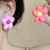 Pendientes de Expansión Florales Color-Blocking de Dopamina para Mujer, Pendientes de Temperamento Dulce y Fresco, Pendientes de Alto Valor Estilo Bosque de Verano