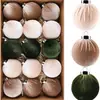 Producto Caliente de Comercio Exterior 6cm Bola de Tela Navideña Adornos Colgantes Diseño de Escena Navideña Decoración de Árbol de Navidad Colgante de Bola de Terciopelo