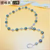 Prata de lei S925 ni ni ni mesmo estilo tahidi colar de pérolas de linho real corrente de suéter personalidade temperamento presente feminino da moda
