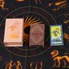 Tarô Waite Transfronteiriço Impermeável Plástico Festa Entretenimento Cartão Folha de Ouro Clássico Conjunto Completo de Conjunto de Cartas de Tarô Lote