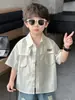 Camisas de Manga Corta para Niños Verano 2026 Estilo Nuevo Ropa de Verano para Niños Camisa Blanca de Verano para Niños Chaqueta Top de Verano para Bebé Ropa para Niños