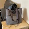Bolso de lona a rayas de gran capacidad, bolso escolar para mujeres, nuevo bolso de mano portátil para estudiantes universitarios, bolso de hombro de moda
