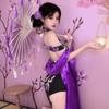 2025 Novo Traje Clássico Cheongsam Paixão Divertida Íntimos Uniforme Sexy Tentação Pijama Roxo Sedução Luxúria Pura