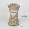 Enfeites de Vaso de Flores para Sala de Estar, Cesta de Flores Tecida em Cerâmica Vidro Rattan, Vaso de Flores, Balde de Flores de Ferro