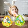 Dd114 Conejito de Pascua de Amazon Huevo Gallina Colorido con Forma 3D Canasta de Mano Caja de Regalo para Fiesta