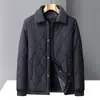 Modelo 2026 Chaqueta de Invierno para Papá Abrigo de Algodón para Hombres de Mediana Edad y Mayores con Forro Polar Calidez Invernal Estilo de Papá Chaqueta Acolchada de Algodón