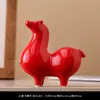 Adornos de Caballo Rojo de Cerámica para Atraer Riqueza, Caballo Tang Clásico Creativo, Decoración de Entrada de Oficina, Escritorio, Artesanías, Muebles