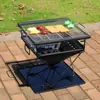 Picnic al Aire Libre Zibo Parrilla de Barbacoa de Acero Inoxidable Parrilla de Barbacoa Plegable Barbacoa de Carbón Portátil Barbacoa de Picnic Utensilios de Picnic