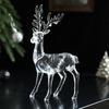 Enfeites de Natal de Alce em Acrílico Transparente Natal Americano Cristal de Gelo Neve Cervo Pingente Decoração de Cena