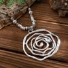 Europa y Estados Unidos joyería transfronteriza viento personalizado collar de cera de cuero puntiagudo traje nicho aleación geométrica cadena clavícula