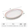 Prato de Melamina Estilo Nórdico Prato Oval Louça de Porcelana Restaurante Criativo Prato Retrô Prato de Frutas de Plástico