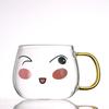 Taza de Vidrio Resistente a Altas Temperaturas, Taza de Leche, Vaso de Agua para Pareja, Taza de Café Linda Personalizada, Taza de Té Linda, Taza de Té con Leche