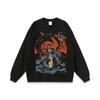 Personagens de desenhos animados americanos vestidos pesados gola pequena manga comprida camiseta masculina e feminina marca de moda nacional hip hop moda nacional base camiseta
