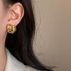 Pendientes Geométricos Transfronterizos Europeos y Americanos para Commuter de Amazon Fashion Pendientes Metálicos Exagerados con Estilo Retro Accesorios de Alta Gama para Mujer