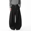 Pantalones Grises Curvos de Diseño Desestructurado de Alta Gama para Verano 2026 para Hombres y Mujeres, Estilo Nuevo con Caída Suelta de Pierna Ancha