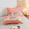 Par de Toallas de Almohada de Gasa de Seis Capas de Algodón Estilo Floral Pastoral para Cuatro Estaciones Universal para el Hogar Cambiante Toalla de Almohada Jacquard Venta al por Mayor