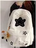 Mochila Escolar para Mulheres, Mochila Estilo Japonês, Mochila com Design Fofo de Nicho para Meninas, Mochila Estrela de Grande Capacidade, Mochila Leve