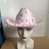 Chapéu de Cowboy Ocidental Rosa em Forma de Coração Transfronteiriço Chapéu em Forma de Pena Composta de Eva para Festa de Carnaval de Halloween