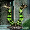Arte em Ferro para Halloween Morcego Bruxa Pernas Falsas Adereços Brilhantes para Gramado de Jardim Externo Inserções de Arte em Ferro Itens Decorativos