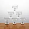 Taza Cuadrada de Vidrio de Alta Calidad para Restaurante de Moda, Vaso Alto para Pudín, Vaso para Postre, Bol para Snacks, Vaso para Helado, Vaso para Yogur