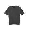 MTLCLOTHES ropa para hombre 2024 primavera nuevo vintage textura retorcida cuello redondo manga corta top de punto casual