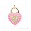 Accesorios de joyería de bricolaje con microincrustaciones de cobre Accesorios de microincrustaciones de cobre Colgante de collar con forma de corazón con gotas de aceite de estilo pequeño transfronterizo