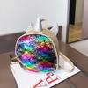 Nueva Moda de Lentejuelas Primavera y Verano 2024 Mochila Escolar de Unicornio Versión Mini Coreana Mochila Doble de Lentejuelas para Niños Bolso Casual para Mujer