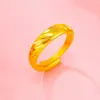 Anillos de Pareja Imitación Oro 24K Lujo Ligero, Anillos Ajustables Estilo Antiguo Ducha de Meteoros Oro Arena para Hombres y Mujeres, Anillos de Pareja de Moda para Celebridades de Internet