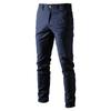Pantalones Casuales para Hombre 100% Algodón Color Sólido Corte Slim Pantalones de Negocios para Hombre