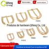 Acessórios de hardware para bagagem Fivela de cinto de 10 mm Fivela de cinto em forma de D de metal Fivela de pino de liga de fundição em semicírculo dourado