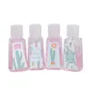 2 botellas de suministros para baño y viaje animal lindo de dibujos animados frutal desinfectante de manos portátil portátil