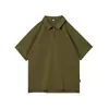 Comercio exterior transfronterizo ropa de hombre camiseta polo de algodón piqué 220g camiseta de hombre verano nueva casual cuello camisero camiseta con media cremallera