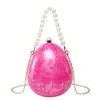 Bolsa de Noite Transfronteiriça, Bolsa Ovo de Ganso, Bolsa Caixa de Acrílico, Bolsa Clutch Moda Europeia e Americana, Bolsa Concha, Bolsa Transversal de Ombro Único para Mulheres