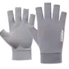 Guantes de Protección Solar para Primavera y Verano, Estilo Delgado para Conducir, Ciclismo al Aire Libre, Guantes de Seda de Hielo para Hombres y Mujeres, Antideslizantes, Guantes de Medio Dedo