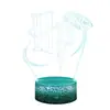 Lámpara de Mesa 3D Serie Harry Potter Luz LED Regalo, Luz Nocturna Visual Tridimensional Colorida con Proyección de Luz Ajustable Magia