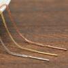 Cadena universal Chopin de plata esterlina s925 para mujer, cadena de clavícula con aguja ajustable DIY sencilla, cadena de cuentas de posicionamiento fino
