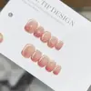 [Hielo Triturado de Uva] Uñas Portátiles Hechas a Mano al por Mayor Uñas Portátiles Estilo Ins Uñas Portátiles Puras Hechas a Mano Parche de Uñas Blanqueador