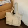 Novas Bolsas de Grande Capacidade para Outono e Inverno para Estudantes do Sexo Feminino Frequentarem as Aulas, Bolsas Tote Versáteis de Estilo Literário de Nicho e Elegantes