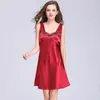 Bata de Noche Sexy de Seda de Hielo Yaoting para Mujer, Verano Encaje Sin Mangas Holgada Tallas Grandes Ropa de Dormir para Damas, Venta al por Mayor de Verano desde el Fabricante