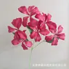 6 flores artificiais de chama azul para decoração de casamento, arranjo de chão, layout de cena de parede de fundo de hotel
