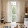 Cortinas de estilo leve e fresco francês cortinas de varanda translúcidas que transmitem luz mas não revelam o interior toque de alta qualidade sala de estar cortinas de linho translúcidas novo estilo
