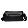 Bolsa Transversal de Ombro Simples de Couro Camada Superior Masculina Trabalho Manual de Alto Nível Casual Grande Capacidade Moderna Pequena Pasta