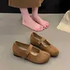 Zapatos Mary Jane retro para mujer, nueva colección otoño 2026, con correas de velcro, diseño que aumenta la altura, bailarinas, zapatos de punta fina y estilo mocasín