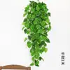 Jiboia Longa Decorativa Rattan Folhas Plásticas Parede Interna Pendurada Flores Artificiais Plantas Verdes Penduradas na Parede Cesta Suspensa