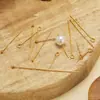 Acero Inoxidable Chapado al Vacío Cabeza Redonda Aguja Forma de 9 Aguja Forma de T Pendiente DIY Pendientes Colgante Accesorios de Joyería Accesorios Al Por Mayor