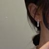 Plata de ley S925 versión coreana del diseño de nicho sentido de ojos de gato aretes degradados estilo coreano joyería básica para orejas venta al por mayor
