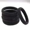 Versão Atualizada de Anel de Toalha Preto Espesso Sem Costura Elástico de Cabelo para Mulheres, Diâmetro de 4cm/5cm Elástico Alto