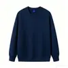 Sudadera de Algodón Pesado con Cuello Redondo para Hombre, 320g, Nuevo Estilo Primavera/Otoño, Casual, Moderna, Corte Holgado, Versátil, de Moda, Color Sólido